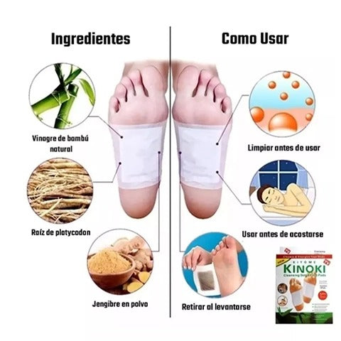 🌿 KINOKI™ Parches DETOX- OFERTA x 20 x 40 x60 Unidades