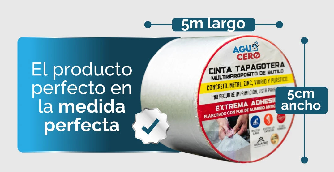 GANGA! Cinta Tapagoteras AGUACERO™ y llévate GRATIS el Renovador de Juntas MADECRIL™.